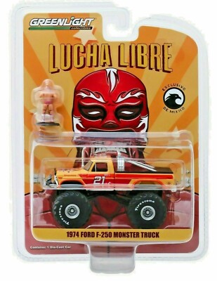 Greenlight 1:64 Lucha Libre 1974 Ford F250 Monster Truck/Figure Mexico Exclusive