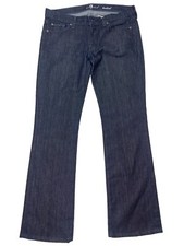 7 For All Mankind Women's Jeans Size 31 Bootcut Mid-rise Denim Dark Blue