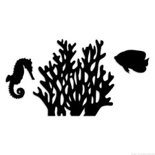 Seahorse Coral Fish - Decal Sticker - Multiple Colors  Sizes - ebn7046