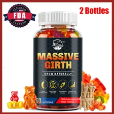 120PCS XXXL Plus Size Male ENLARGER Longer Wider Bigger Natural Growth Gummies