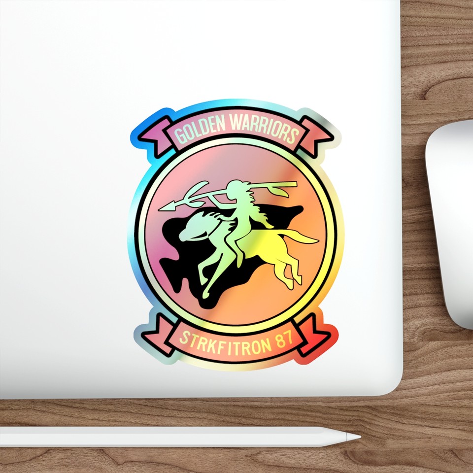 VFA 87 Golden Warriors (U.S. Navy) Holographic STICKER Die-Cut Vinyl ...