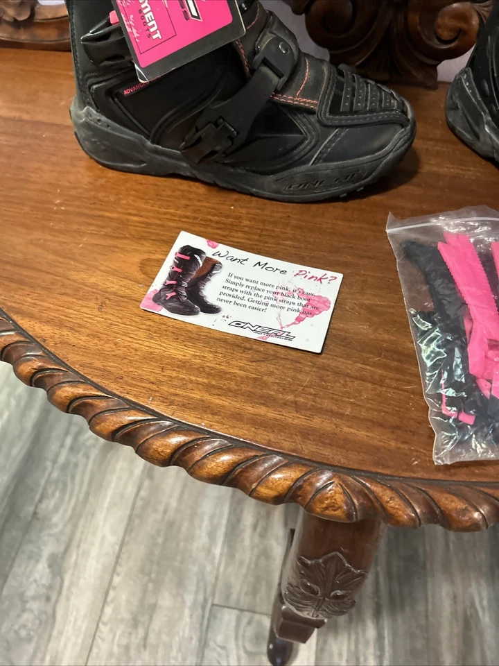 NUEVO O'Neal Element MX Botas Off Road Dirt Bike Negras/Rosas Mujeres EE. UU. 5/UE 35 Foto 4 de 4