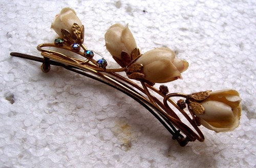 Cinque barrette per capelli vintage di qualità metà-fine XX secolo NO TASSE DI IMPORTAZIONE USA - Foto 12 di 24