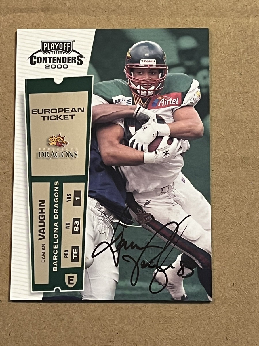 2000 PLAYOFF CONTENDERS EUROPEAN TICKET DAMIAN VAUGHN MIAMI OH