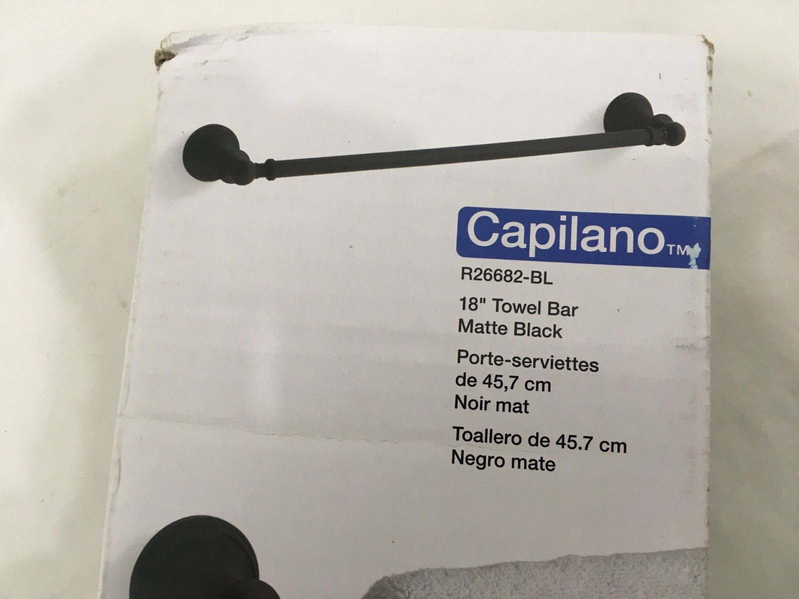 (1) Kohler Capilano 18" Towel Bar MATTE BLACK R26682BL (sw) for