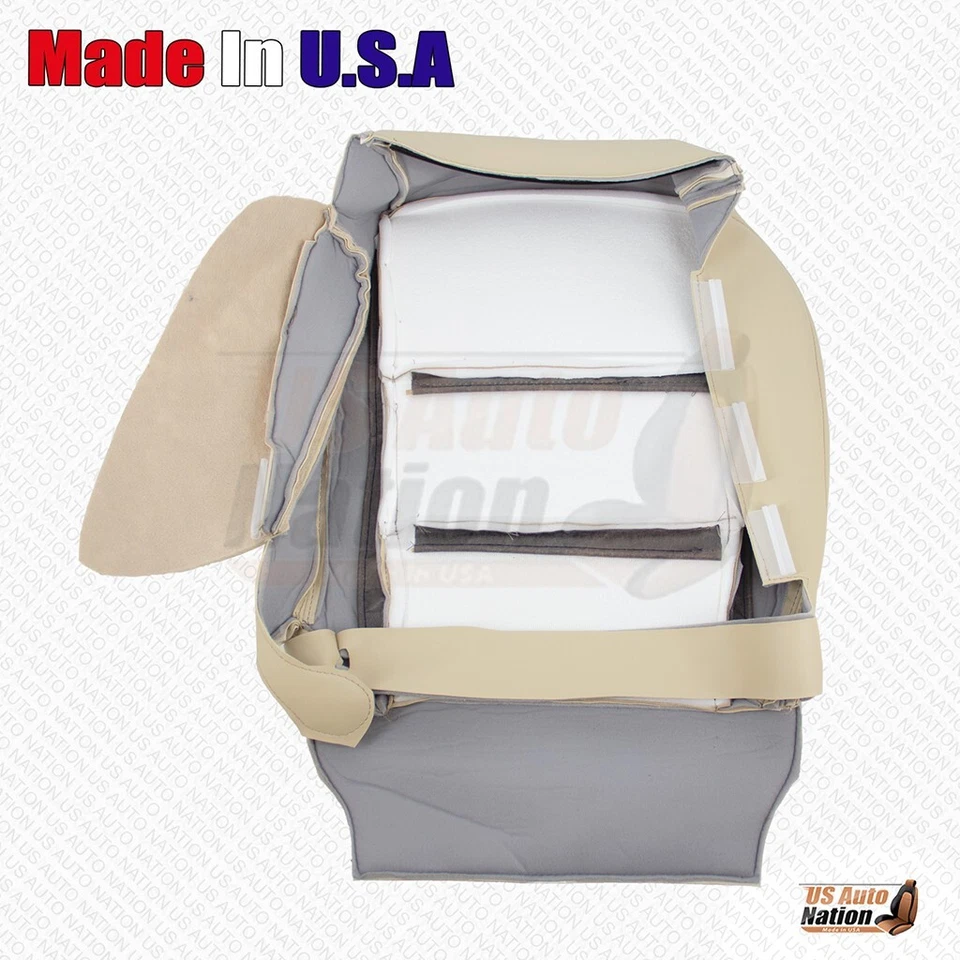 Se adapta a Toyota Avalon XLE 2013 2014 parte inferior del conductor y superior cubierta de asiento de cuero almendra Foto 3 de 4