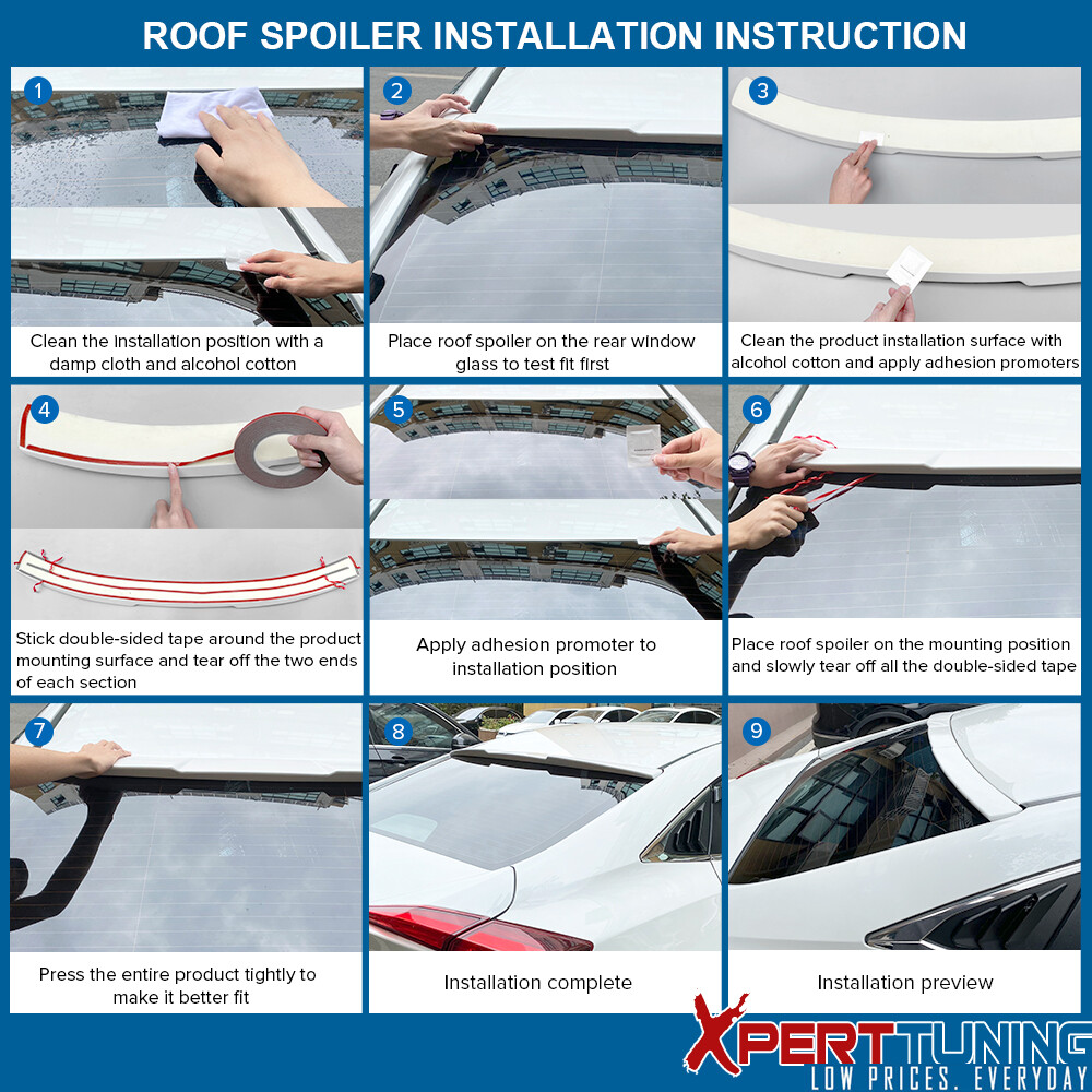 Fits 07-13 BMW 3 Series E92 2-Door Coupe AC Style ABS Roof Spoiler Wing