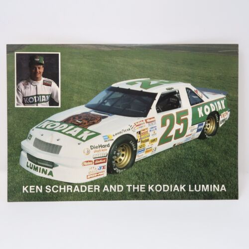 Kenny Schrader #25 Kodiak Chevy Lumina NASCAR Hero Card 1991 9 X 6 VTG Postcard - Picture 1 of 4
