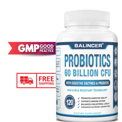 Probiotic Dietary Supplement   60 Billion Live Culture CFU -Digestion 30-120Caps