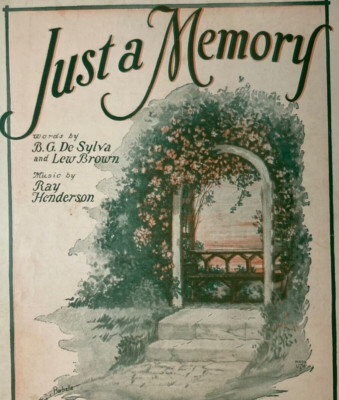 Just A Memory Sheet Music 1927 Sylva Brown Henderson