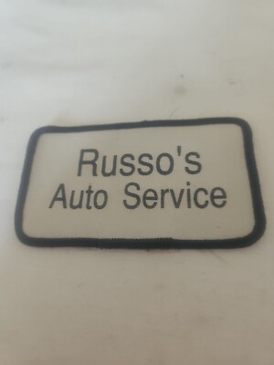 Vintage Collector's Sew-On Cloth 4'' Patch ''Russo's Auto Service'' Washington, PA