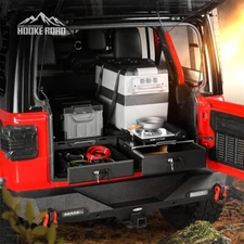 Trunk Storage Drawer & Fridge Slide Mount Steel for Jeep Wrangler JK JL 15-24 4D