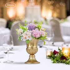 10x Metal Flower Trumpet Vases DIY Elegant Wedding Tabletop Centerpieces Vases