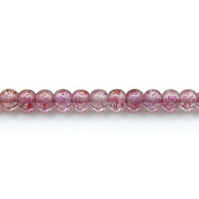 Topaz/Pink Luster - 100 4mm Round Pressed Czech Glass Druk Beads