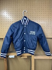 Penn State Nittnay Lions NCAA Holloway Satin Bomber Jacket Vintage Youth Small