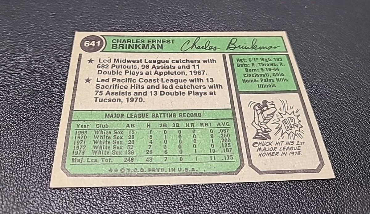 1974 Topps - #641 Chuck Brinkman | eBay