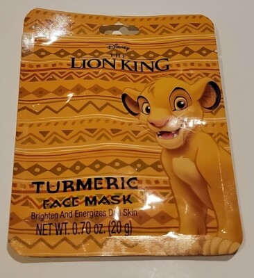 Disney The Lion King Simba Turmeric Face Skin Sheet Mask 0.70 Oz. ~ New