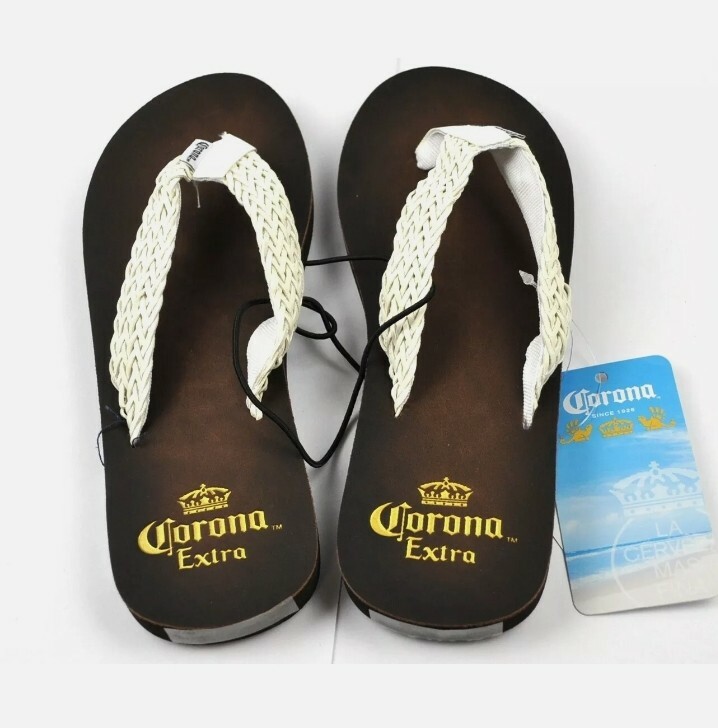 Corona Extra Flip Flop Brown Sandals For Women Size Medium (7/8