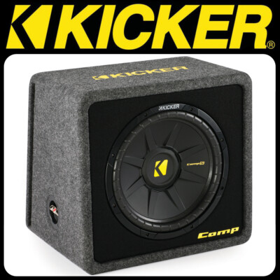 KICKER CompS VCompS124 30cm 4 Ohm Gehäusesubwoofer Bassreflex Subwoofer Bassbox