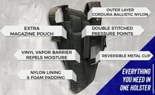Pro-Tech Side/Hip Holster for Smith and Wesson M&P Shield 380,9mm ,40,45