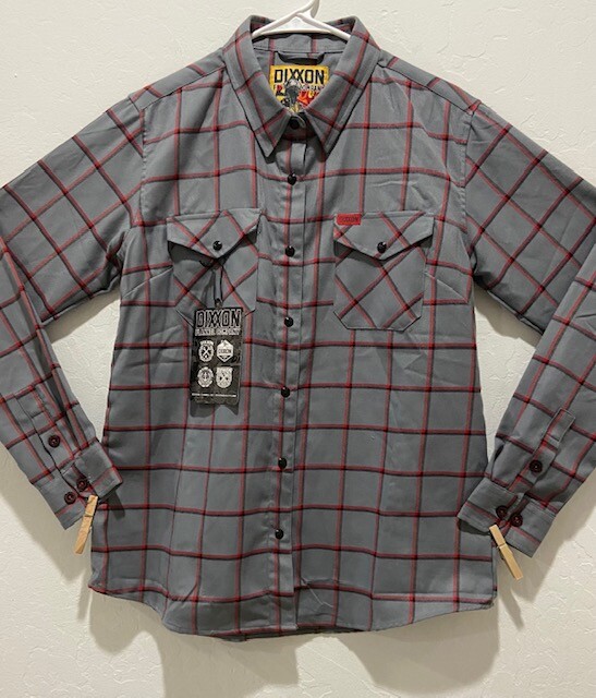 NWT Women's Dixxon Flannel Co Smoke Eater Long Sleeve Shirt Size L