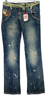 Parasuco Damen Niedrig Rise Boot Cut Jeans Größe 26 Schrittlänge 34