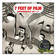 Hydrographic film Music Notes hydro dipping 7' x 20" hydro dip