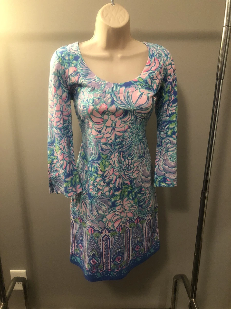 Lilly Pulitzer Sherrill Dress NWT Multi In Full Bloom Engineered Dress Size  XS | eBay