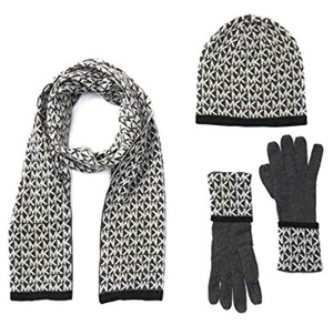 mk gloves and scarf