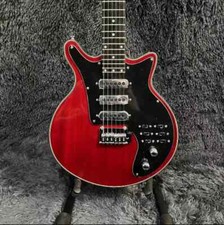 Red Special Brian May Style Electric Guitar With Chrome Hardware 6 String