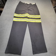 Cintas Work Pants Mens 33x30 Black Hi Vis Uniform Reflective Safety