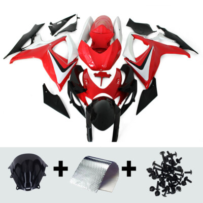 Injection Red Black Fairing Kit for Suzuki GSXR600 GSXR750 2006 2007 K6 Bodywork