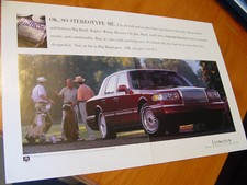 1997 Lincoln Town Car 2 Page Ad "What A Luxury Car Should Be"