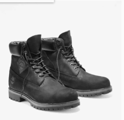 Timberland Men's 6 inch Premium Waterproof Lace Up construction Boot Black