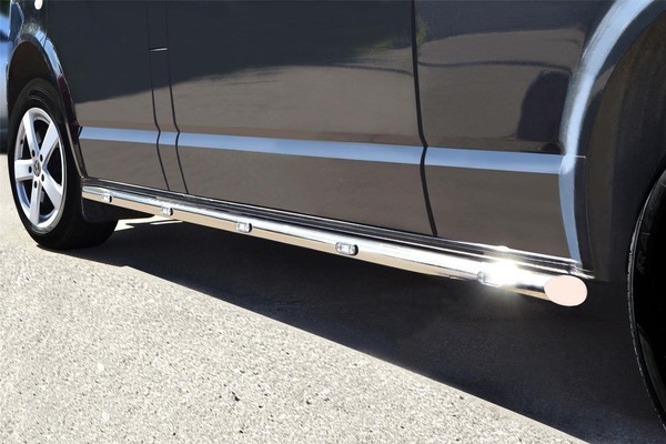 Seitenleisten + WeißE Leds FüR Citroen Berlingo LWB 2016-2019 Edelstahl ZubehöR-image