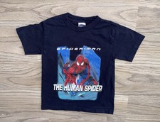 Vintage Spider-Man Movie Promo T-Shirt Kids Size 7 Years Marvel Comics 2002