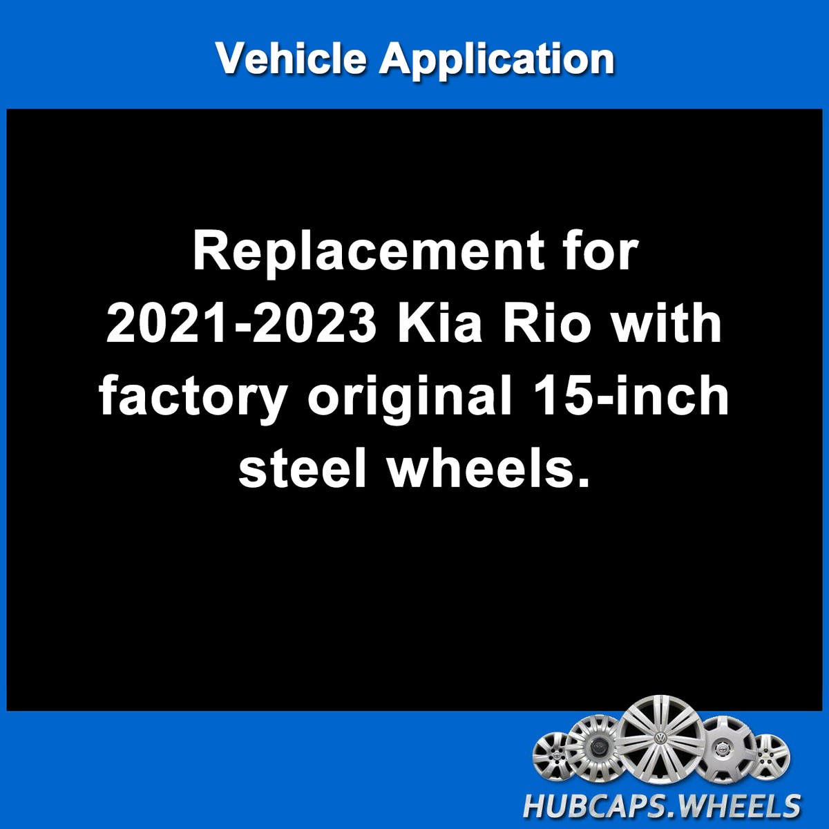 Hubcap for Kia Rio 2021, 2022, 2023 - Genuine OEM Factory 15