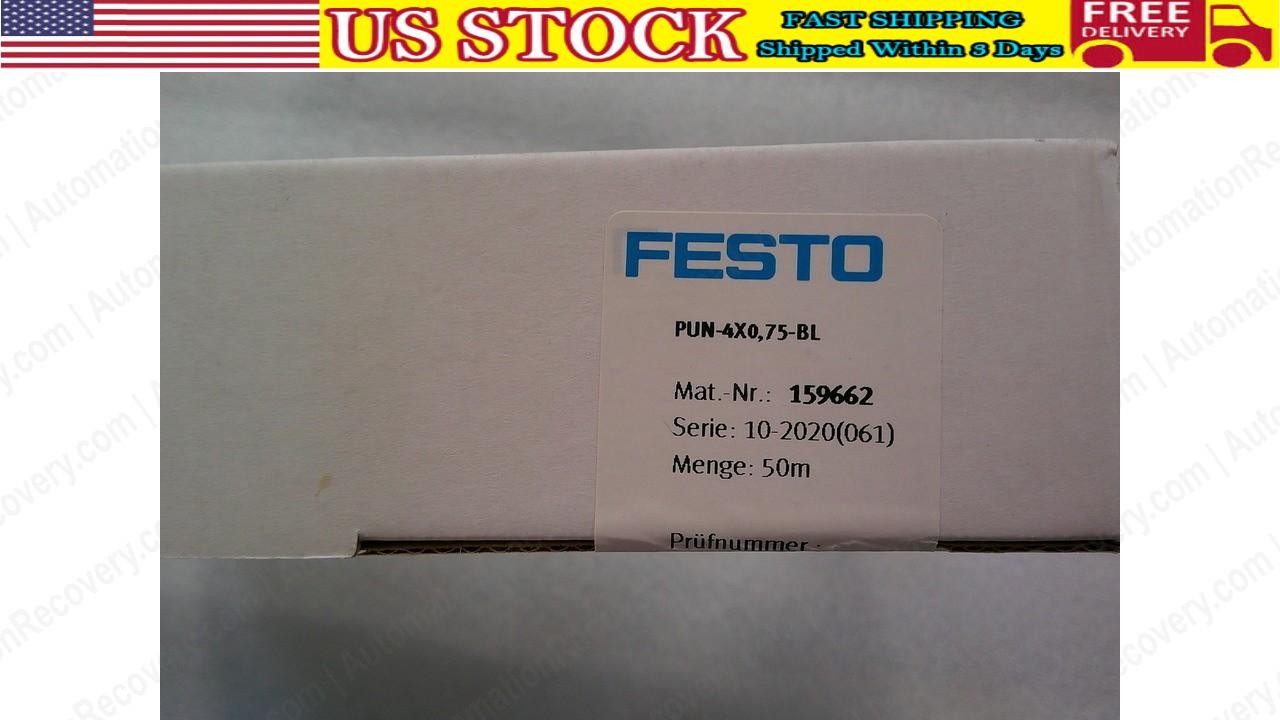 FESTO PUN-4X0,75-BL TPE-U PLASTIC TUBING, 159662, NEW #349919