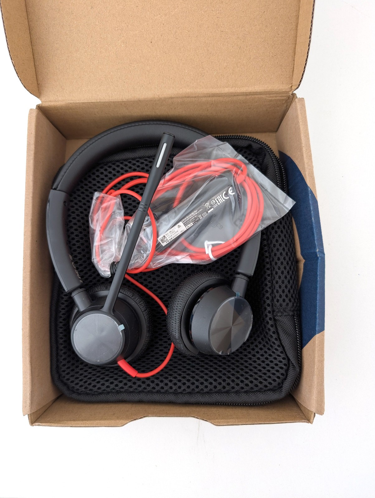 Poly Blackwire 3325 Dual Ear Headset with Travel Case Microsoft Teams Certified