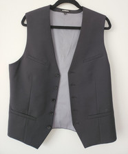 Express Men's Solid Black Formal Vest, Regular Size Type, Size M