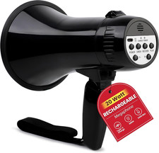 20W Rechargeable Megaphone Speaker Built in 240S Recording  Siren