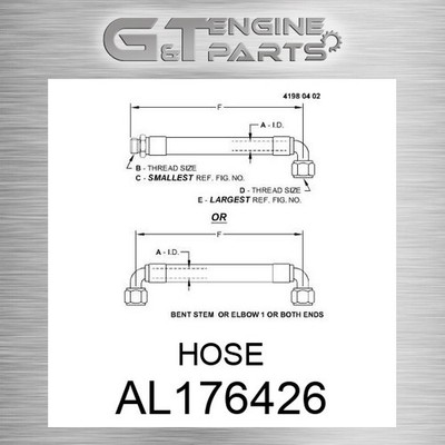 AL176426 HOSE fits JOHN DEERE (Surplus Open Box)