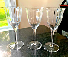 Wine Glasses Long Stem Beveled Design Set of ...