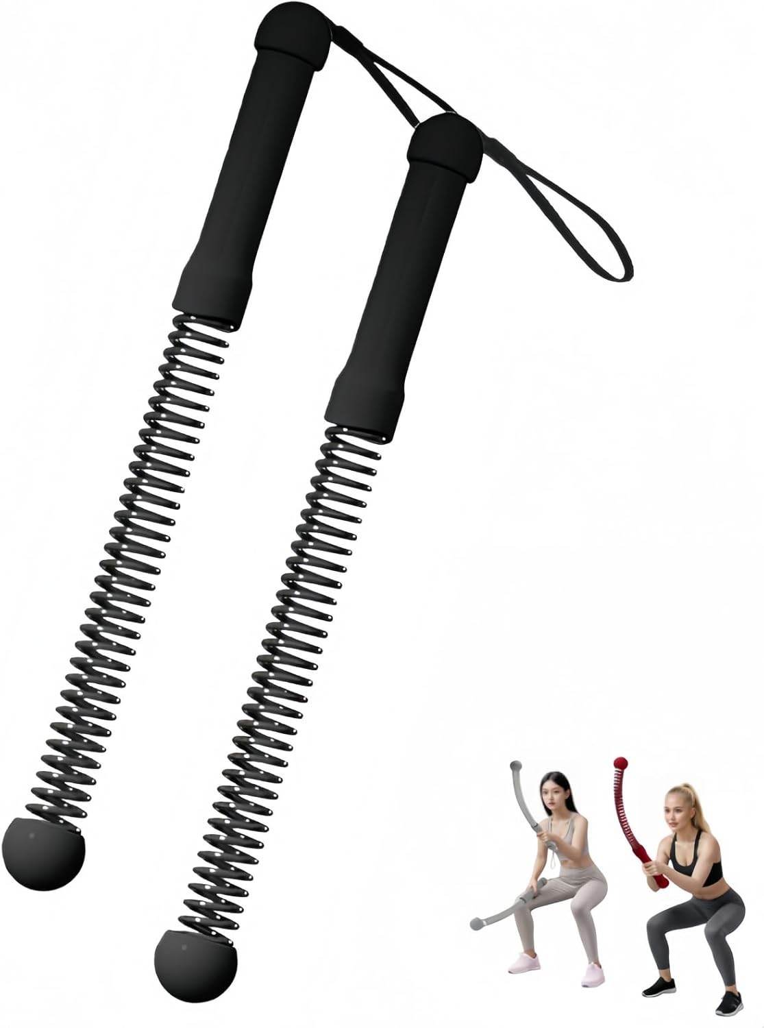 Weighted Ropeless Battle Ropes, Heavy Duty Cordless Battle Ropes - 17.32 inches