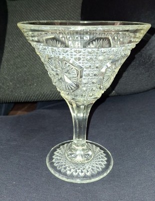 IMPERIAL AMELIA CLEAR GLASS AMERICAN BRILLIANT 5''/6'' CHAMPAGNE(CC-5-M-2)