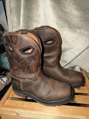 Phantom Rider By Double H Men s Composite Toe W/P Work Boots Brown Size 9.5EE