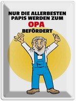 Blechschild 40X30 Cm Papis Werden Zum Opa BeföRdert Spruch Zitat Deko Geschenk M