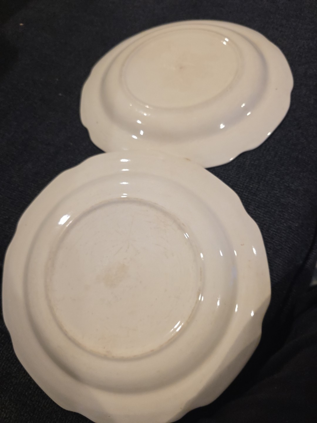 Vintage Mount Clemons Floral Design Dinner Plate Serving Platter 9” Set Of 2