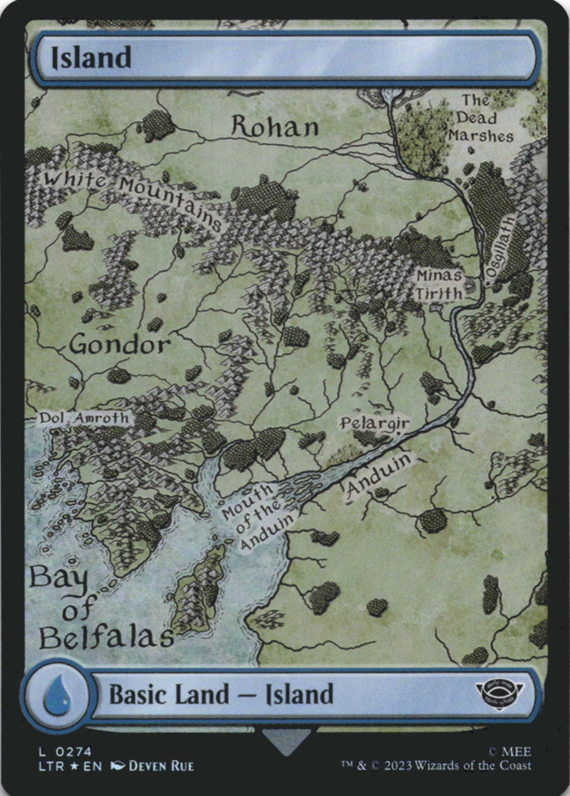 MTG Island (0274) Foil NM Universes Beyond: The Lord of the Rings: Tales of Midd