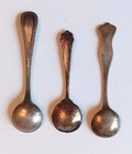 3 different vintage silver Salt spoons — photo 2
